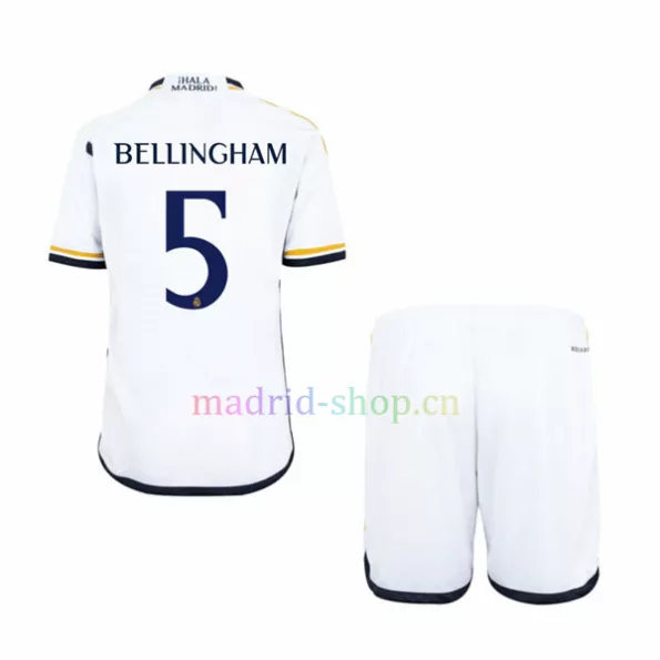 Conjunto Home Bellingham Real Madrid 2023-24 Criança