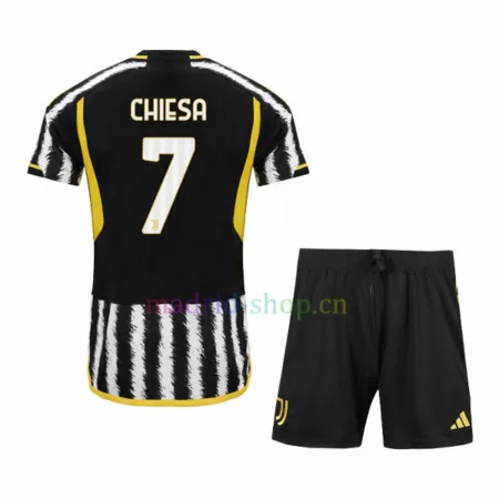 Conjunto de Camiseta Chiesa Juventus Primera Equipación 2023-24 Niño