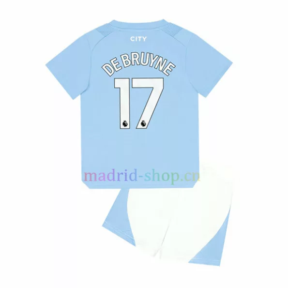 Conjunto de Camiseta De Bruyne Man City Primera Equipación 2023-24 Niño