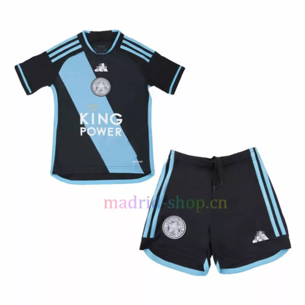 Kit de camisa do Leicester City 2023-24 infantil