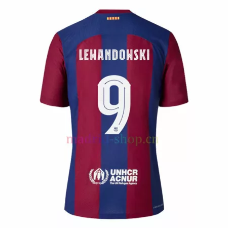 Camiseta Lewandowski Barça Primera Equipación 2023-24 Mujer para UCL