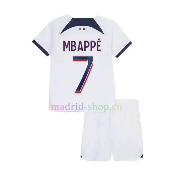 Conjunto de camisa Away Mbappé Paris S-Germain 2023-24 Criança