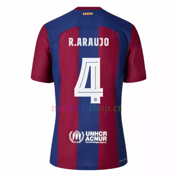 R.Araujo Barcelona Home Shirt 2023-24 UEFA Champions League