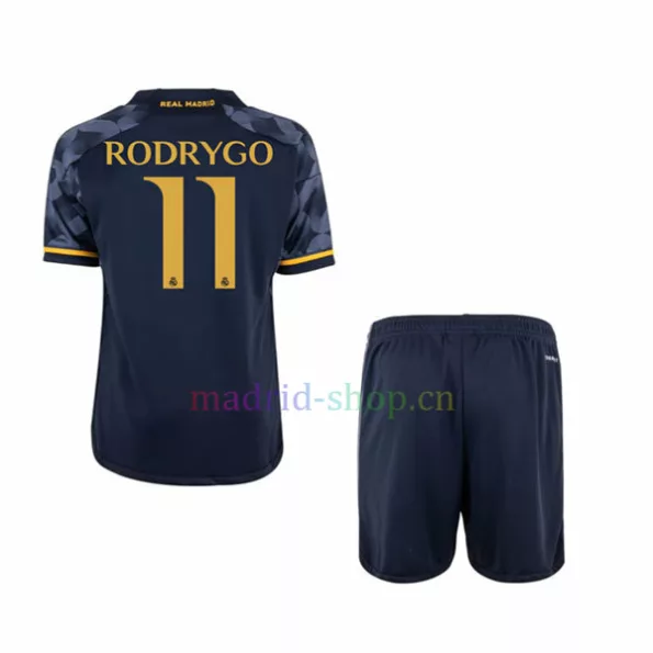 Rodrygo Ensemble Maillot Extérieur Real Madrid 2023-24 Enfant