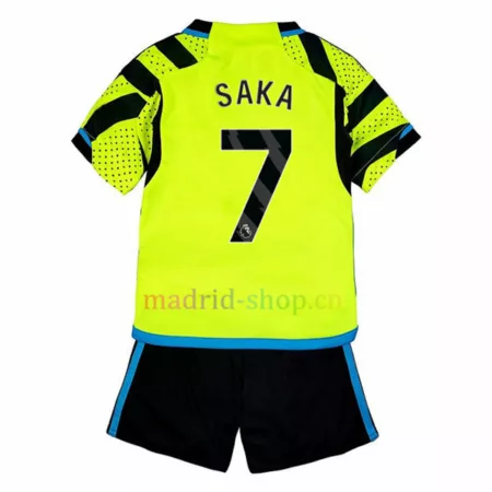 Conjunto de Camiseta Saka Arsenal Segunda Equipación 2023-24 Niño