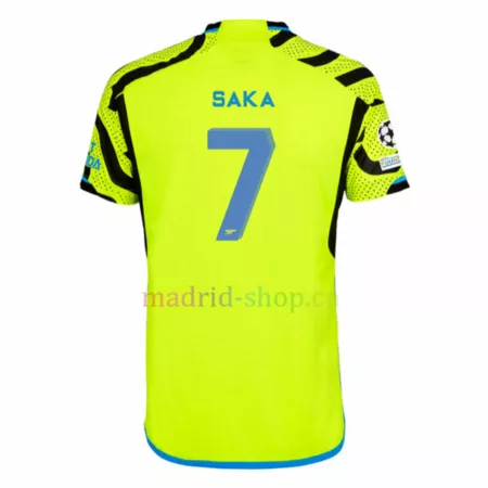 Camiseta Saka Arsenal Segunda Equipación 2023-24 UEFA Champions League