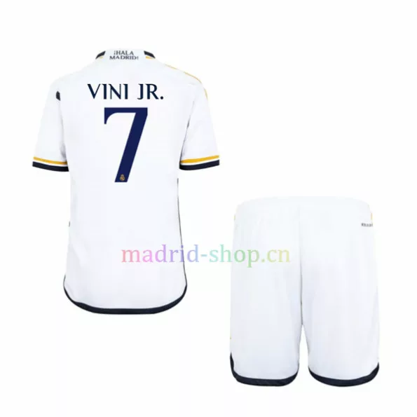 Vini Jr. Conjunto Home do Real Madrid 2023-24 Infantil
