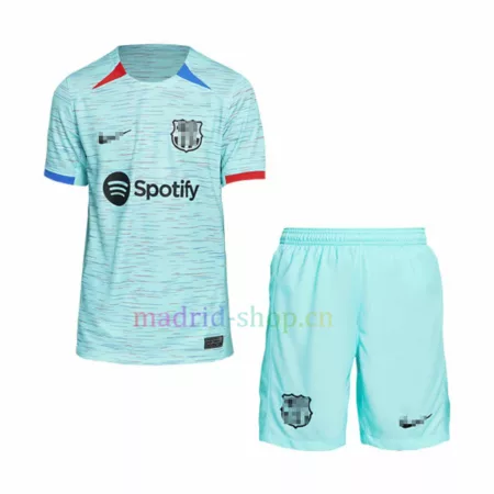 Conjunto de Camiseta Barça Tercera Equipación 2023-24 Niño