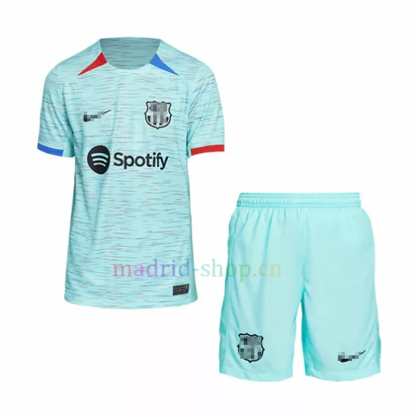 Conjunto de camisa terceiro kit do Barça 2023-24 infantil