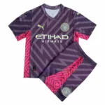 Camiseta Portero Man City 2023-24 Niño púrpura