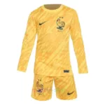 France 2024 Goalkeeper Shirt Kids Long Sleeve Kit