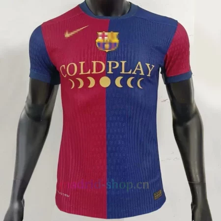 Camiseta Barcelona Coldplay Primera Equipación 2024-25 Versión Jugador